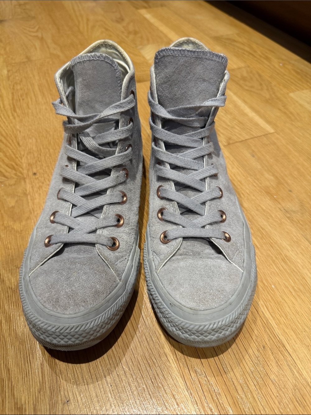 Converse women’s  Gray Suede High-Top Sneakers
